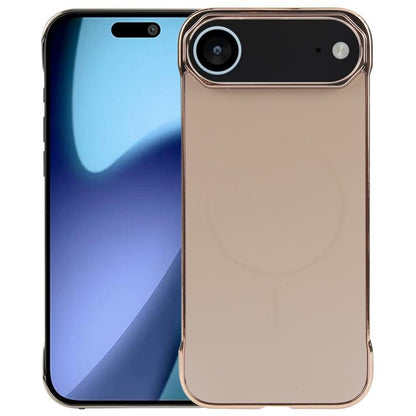 For iPhone 17 Air Electroplating Frameless Frosted Anti-Glare PC MagSafe Phone Case(Desert Gold) - free shipping - PMC Jewellery - Order now!