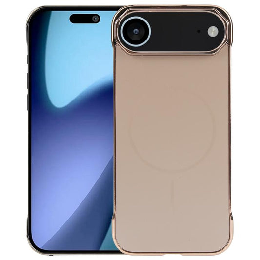 For iPhone 17 Air Electroplating Frameless Frosted Anti-Glare PC MagSafe Phone Case(Desert Gold) - free shipping - PMC Jewellery - Order now!