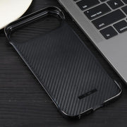 For iPhone 17 Air Electroplating Frameless Frosted Anti-Glare PC MagSafe Phone Case(Black)