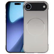 For iPhone 17 Air Electroplating Frameless Frosted Anti-Glare PC MagSafe Phone Case(Titanium Gray)