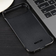 For iPhone 17 Air Electroplating Frameless Frosted Anti-Glare PC MagSafe Phone Case(Titanium Gray)