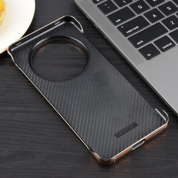 For Huawei Mate 60 Electroplating Frameless Frosted Anti-Glare PC MagSafe Phone Case(Desert Gold)