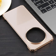 For Huawei Mate 60 Electroplating Frameless Frosted Anti-Glare PC MagSafe Phone Case(Desert Gold)