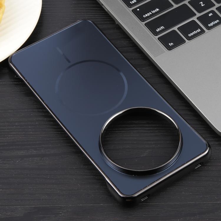 For Huawei Mate 60 Electroplating Frameless Frosted Anti-Glare PC MagSafe Phone Case(Black)