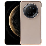 For Huawei Mate 70 Electroplating Frameless Frosted Anti-Glare PC MagSafe Phone Case(Desert Gold)