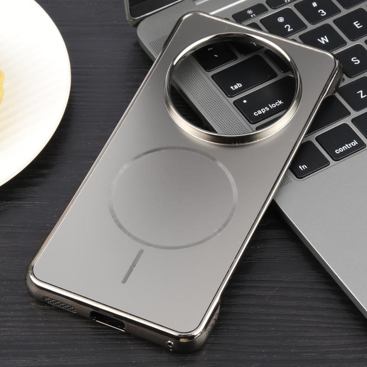 For Huawei Mate 70 Electroplating Frameless Frosted Anti-Glare PC MagSafe Phone Case(Titanium Gray)