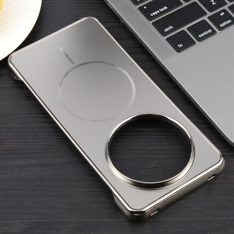 For Huawei Mate 70 Electroplating Frameless Frosted Anti-Glare PC MagSafe Phone Case(Titanium Gray)