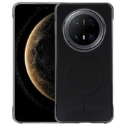 For Huawei Mate 70 Pro Electroplating Frameless Frosted Anti-Glare PC MagSafe Phone Case(Black)