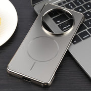 For Huawei Mate 70 Pro Electroplating Frameless Frosted Anti-Glare PC MagSafe Phone Case(Titanium Gray)