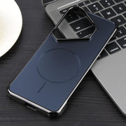 For Huawei Pura 70 Electroplating Frameless Frosted Anti-Glare PC MagSafe Phone Case(Black)