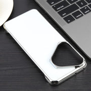 For Huawei Pura 70 Electroplating Frameless Frosted Anti-Glare PC MagSafe Phone Case(Silver White)