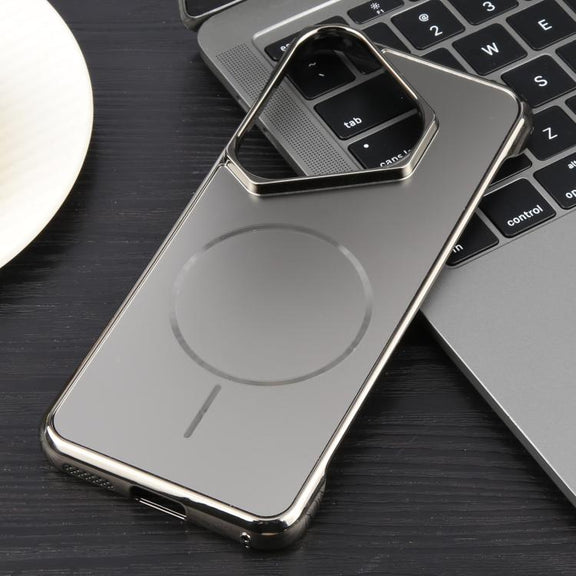For Huawei Pura 70 Electroplating Frameless Frosted Anti-Glare PC MagSafe Phone Case(Titanium Gray)