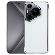 For Huawei Pura 70 Pro / 70 Pro+ Electroplating Frameless Frosted Anti-Glare PC MagSafe Phone Case(Silver White)