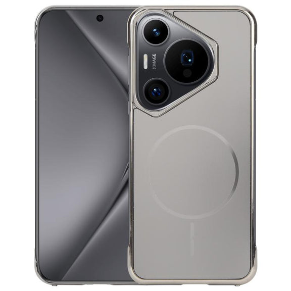 For Huawei Pura 70 Pro / 70 Pro+ Electroplating Frameless Frosted Anti-Glare PC MagSafe Phone Case(Titanium Gray)