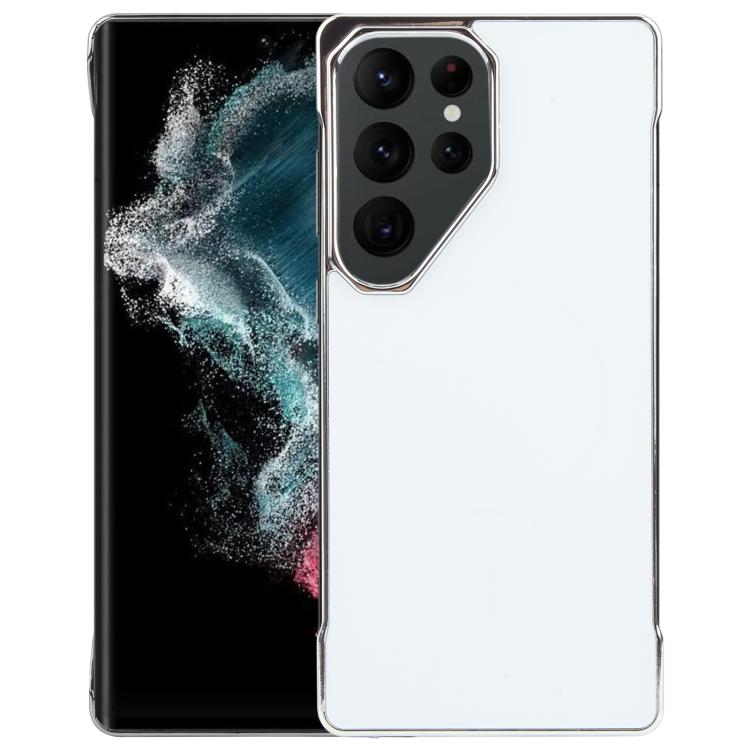 For Samsung Galaxy S22 Ultra 5G Electroplating Frameless Frosted Anti-Glare PC MagSafe Phone Case(Silver White) - free shipping - PMC TechLife - Order now!