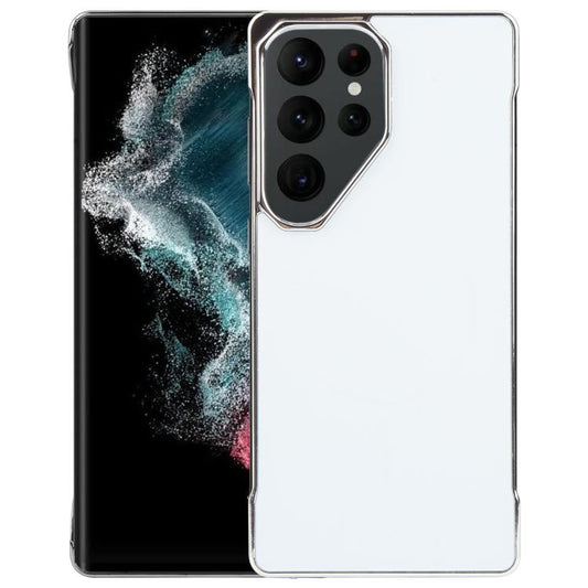 For Samsung Galaxy S22 Ultra 5G Electroplating Frameless Frosted Anti-Glare PC MagSafe Phone Case(Silver White) - free shipping - PMC Jewellery - Order now!