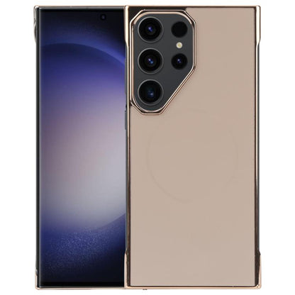 For Samsung Galaxy S23 Ultra 5G Electroplating Frameless Frosted Anti-Glare PC MagSafe Phone Case(Desert Gold) - free shipping - PMC Jewellery - Order now!