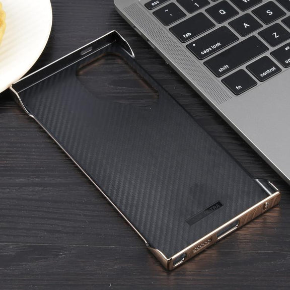 For Samsung Galaxy S23 Ultra 5G Electroplating Frameless Frosted Anti-Glare PC MagSafe Phone Case(Desert Gold)