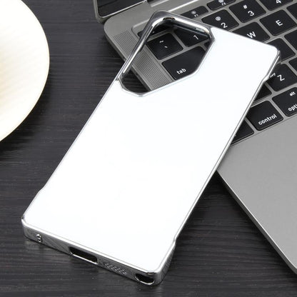 For Samsung Galaxy S23 Ultra 5G Electroplating Frameless Frosted Anti-Glare PC MagSafe Phone Case(Silver White) - free shipping - PMC Jewellery - Order now!