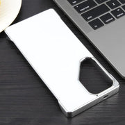 For Samsung Galaxy S23 Ultra 5G Electroplating Frameless Frosted Anti-Glare PC MagSafe Phone Case(Silver White)
