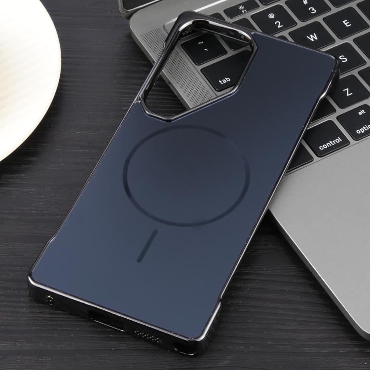For Samsung Galaxy S24 Ultra 5G Electroplating Frameless Frosted Anti-Glare PC MagSafe Phone Case(Black) - free shipping - PMC Jewellery - Order now!