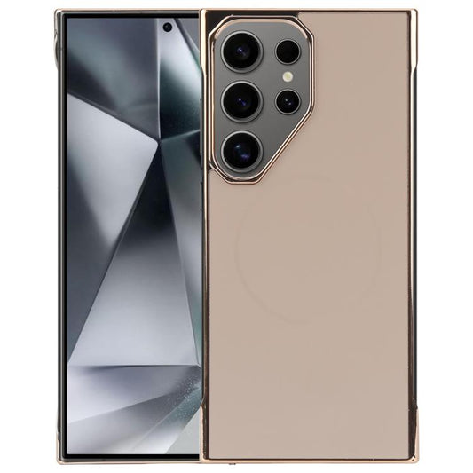 For Samsung Galaxy S25 Ultra 5G Electroplating Frameless Frosted Anti-Glare PC MagSafe Phone Case(Desert Gold) - free shipping - PMC Jewellery - Order now!