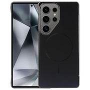 For Samsung Galaxy S25 Ultra 5G Electroplating Frameless Frosted Anti-Glare PC MagSafe Phone Case(Black)