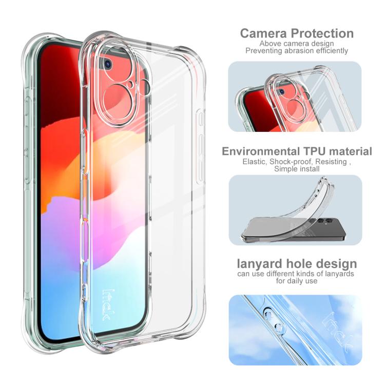 For iPhone 17 imak Shockproof Airbag TPU Phone Case(Transparent)