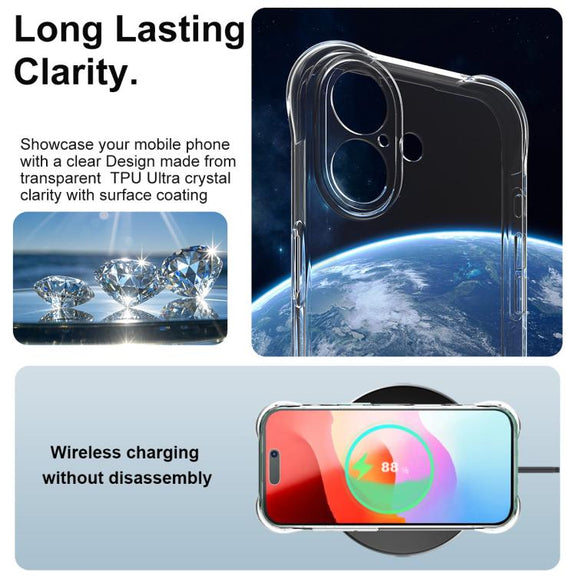 For iPhone 17 imak Shockproof Airbag TPU Phone Case(Transparent)