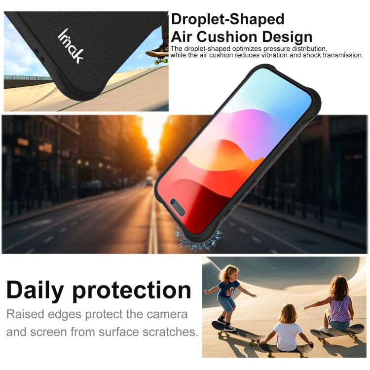 For iPhone 17 Air imak Shockproof Airbag TPU Phone Case(Matte Black)