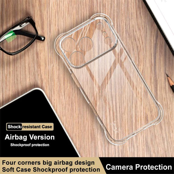 For iPhone 17 Pro imak Shockproof Airbag TPU Phone Case(Transparent)