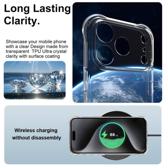 For iPhone 17 Pro imak Shockproof Airbag TPU Phone Case(Transparent)