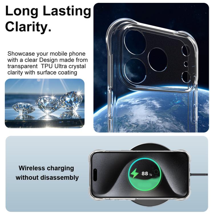 For iPhone 17 Pro imak Shockproof Airbag TPU Phone Case(Transparent)