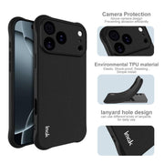 For iPhone 17 Pro Max imak Shockproof Airbag TPU Phone Case(Matte Black)