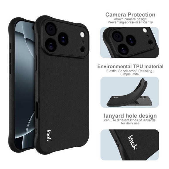 For iPhone 17 Pro Max imak Shockproof Airbag TPU Phone Case(Matte Black)