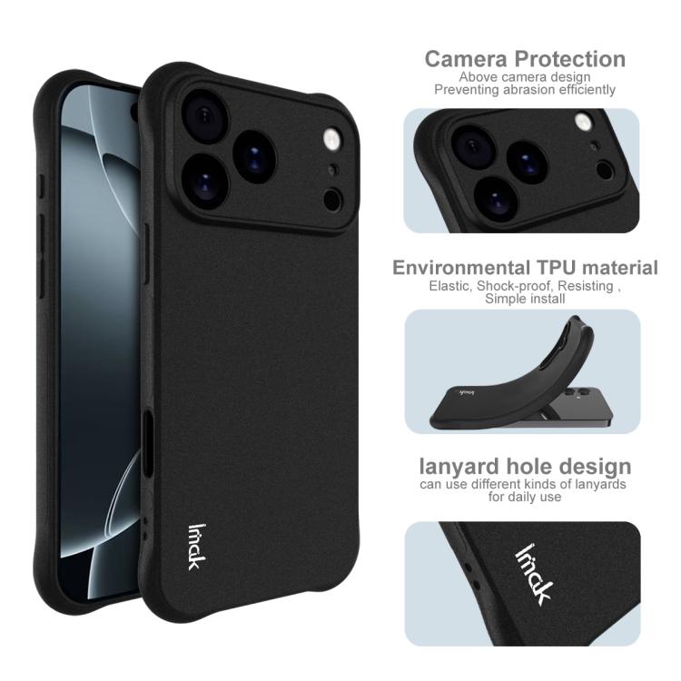 For iPhone 17 Pro Max imak Shockproof Airbag TPU Phone Case(Matte Black)