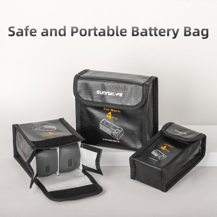 For DJI Mavic 4 Pro Sunnylife Battery Explosion-proof Safe Bag Protective Li-Po Safe Bag(For 1pc Battery)