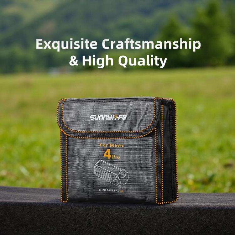 For DJI Mavic 4 Pro Sunnylife Battery Explosion-proof Safe Bag Protective Li-Po Safe Bag(For 2pcs Batteries)