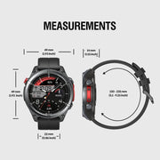 Zeblaze Stratos 4 Rugged Outdoor GPS Smart Watch 1.43 inch Screen 5 ATM & IP69K(Black)