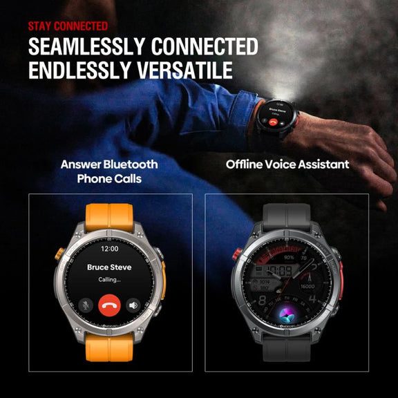 Zeblaze Stratos 4 Rugged Outdoor GPS Smart Watch 1.43 inch Screen 5 ATM & IP69K(Orange)