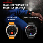 Zeblaze Stratos 4 Rugged Outdoor GPS Smart Watch 1.43 inch Screen 5 ATM & IP69K(Black)