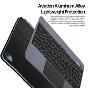 For iPad 2025 / 2022 DUX DUCIS MK Pro Series Floating Magnetic Keyboard Tablet Leather Case(Black)
