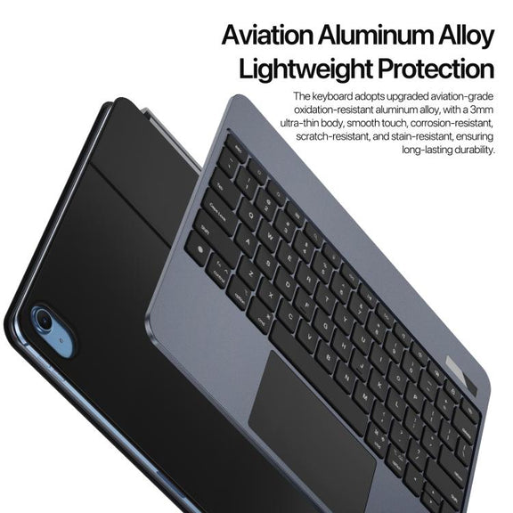 For iPad 2025 / 2022 DUX DUCIS MK Pro Series Floating Magnetic Keyboard Tablet Leather Case(Black)
