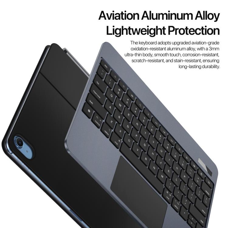 For iPad 2025 / 2022 DUX DUCIS MK Pro Series Floating Magnetic Keyboard Tablet Leather Case(Black)