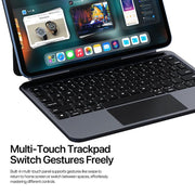 For iPad 2025 / 2022 DUX DUCIS MK Pro Series Floating Magnetic Keyboard Tablet Leather Case(Black)