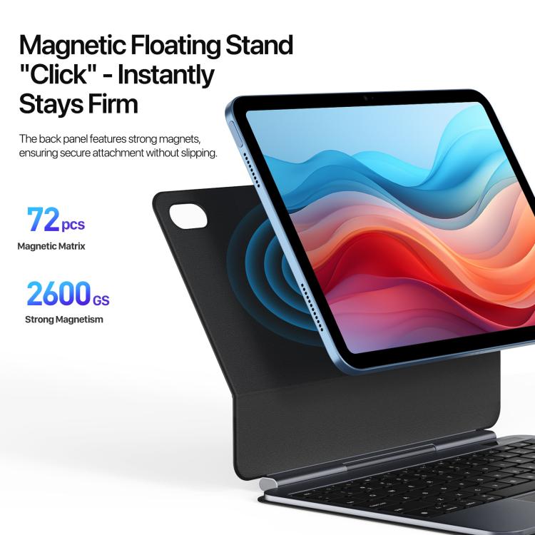 For iPad 2025 / 2022 DUX DUCIS MK Pro Series Floating Magnetic Keyboard Tablet Leather Case(Black) - free shipping - PMC Jewellery - Order now!