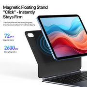 For iPad 2025 / 2022 DUX DUCIS MK Pro Series Floating Magnetic Keyboard Tablet Leather Case(Black)