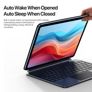 For iPad 2025 / 2022 DUX DUCIS MK Pro Series Floating Magnetic Keyboard Tablet Leather Case(Black)