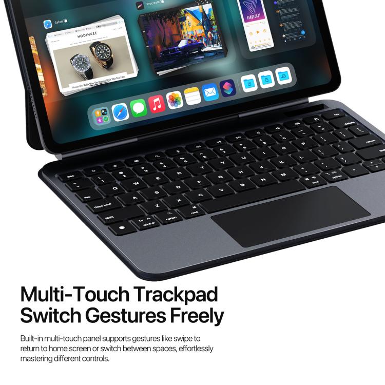 For iPad Air 11 2025 / iPad Pro 11 2022 DUX DUCIS MK Pro Series Floating Magnetic Keyboard Tablet Leather Case(Black) - free shipping - PMC Jewellery - Order now!