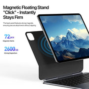For iPad Air 11 2025 / iPad Pro 11 2022 DUX DUCIS MK Pro Series Floating Magnetic Keyboard Tablet Leather Case(Black)